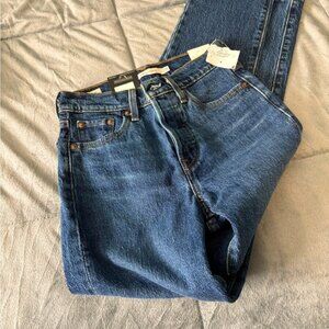 Levi's Premium Dark Blue Denim Jeans sz 23/28 NWT